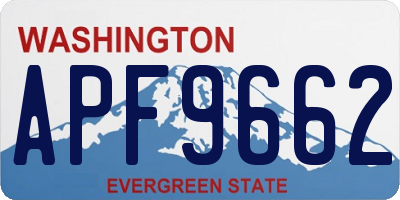 WA license plate APF9662