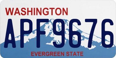WA license plate APF9676