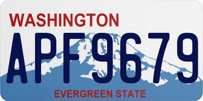 WA license plate APF9679