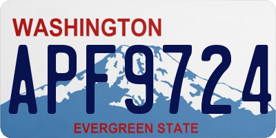 WA license plate APF9724