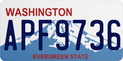 WA license plate APF9736