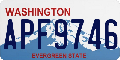WA license plate APF9746