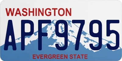 WA license plate APF9795