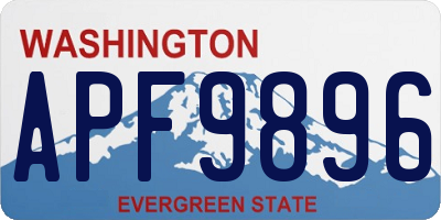 WA license plate APF9896
