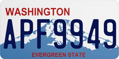 WA license plate APF9949