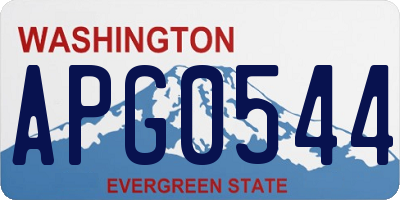 WA license plate APG0544