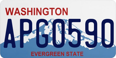 WA license plate APG0590