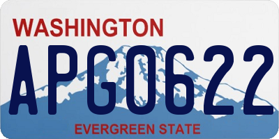 WA license plate APG0622