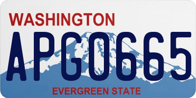 WA license plate APG0665