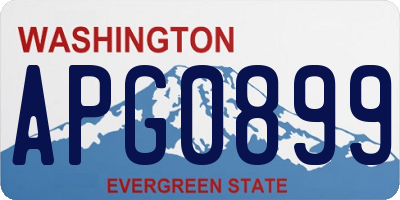 WA license plate APG0899