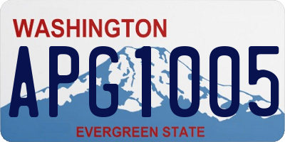 WA license plate APG1005
