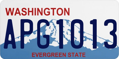 WA license plate APG1013