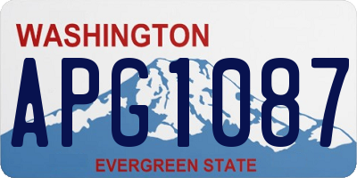 WA license plate APG1087