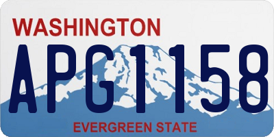 WA license plate APG1158