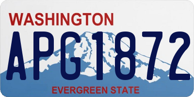 WA license plate APG1872