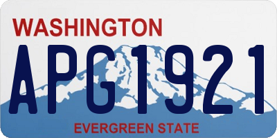 WA license plate APG1921