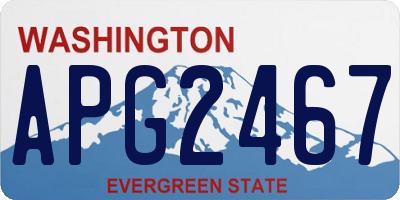 WA license plate APG2467