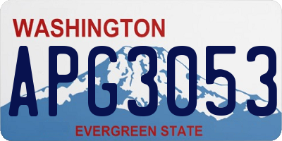 WA license plate APG3053
