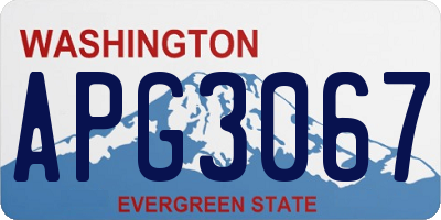 WA license plate APG3067