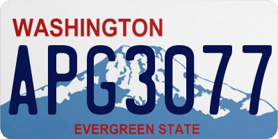 WA license plate APG3077