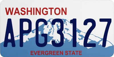 WA license plate APG3127