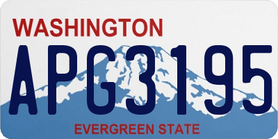 WA license plate APG3195