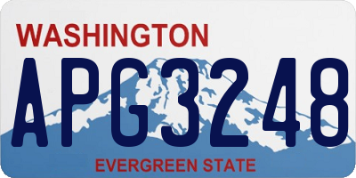 WA license plate APG3248