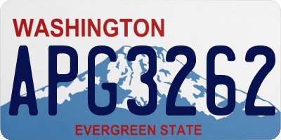 WA license plate APG3262