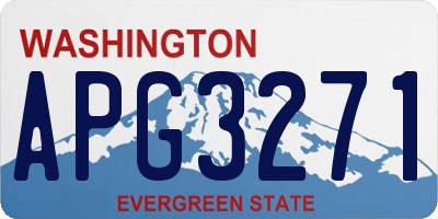 WA license plate APG3271