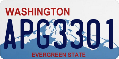 WA license plate APG3301