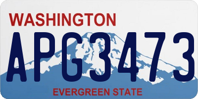 WA license plate APG3473