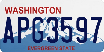 WA license plate APG3597