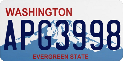 WA license plate APG3998