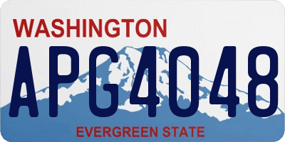 WA license plate APG4048