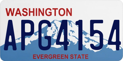WA license plate APG4154