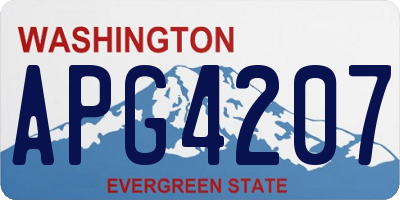 WA license plate APG4207