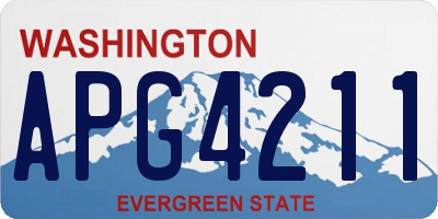 WA license plate APG4211