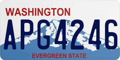 WA license plate APG4246