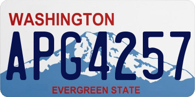 WA license plate APG4257