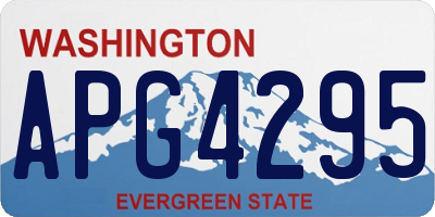 WA license plate APG4295