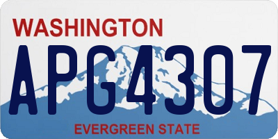 WA license plate APG4307