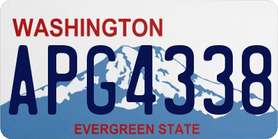 WA license plate APG4338