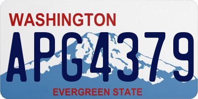 WA license plate APG4379