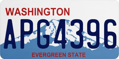 WA license plate APG4396
