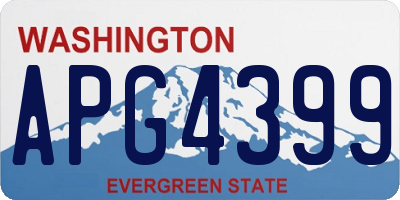 WA license plate APG4399