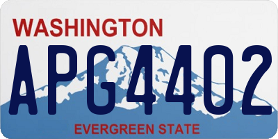WA license plate APG4402