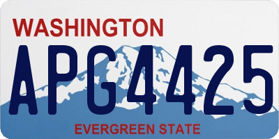 WA license plate APG4425