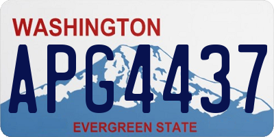 WA license plate APG4437