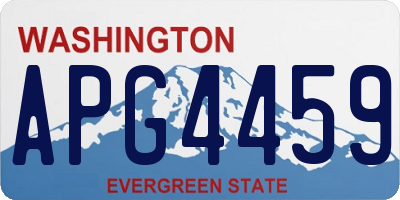 WA license plate APG4459