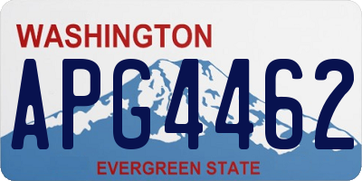 WA license plate APG4462